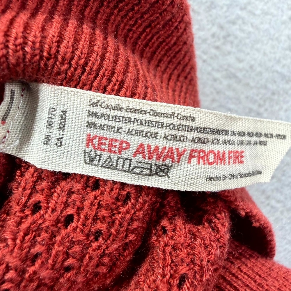 Intimately Free People Sweater Vest Womens Medium Rubies Knit Sheer Mock Neck - Picture 6 of 7